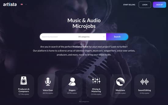 Diseño web para Marketplace de Música y Audio en Alicante