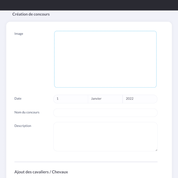 Plataforma de concursos - Creación de concursos