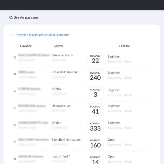 Plataforma de concursos - Orden de paso